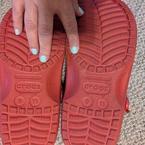 Red Crocs Sandals